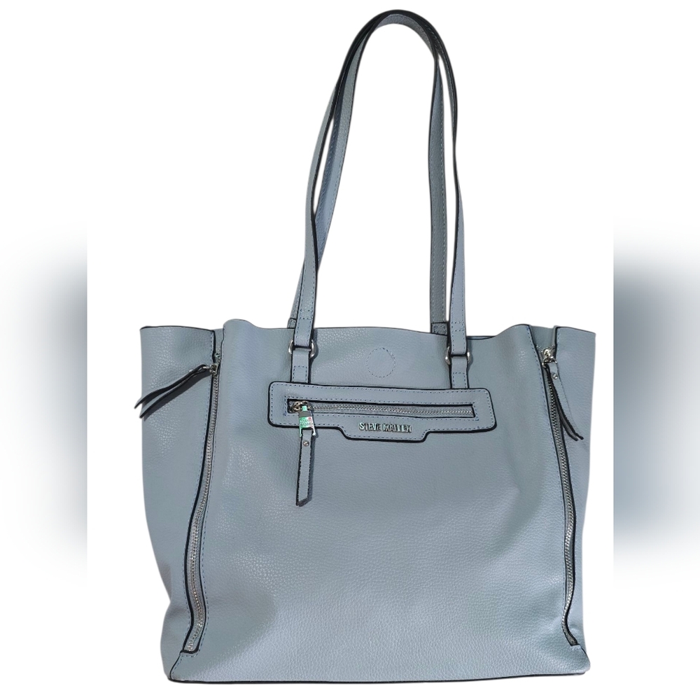 Marshall Light Blue Leather Tote Bag